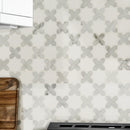 Vera Anne 11.81" x11.81" Polished Marble Mosaic Tile room shot kitchen view 3