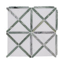 Verdant Green 12"x12" Geometrica Pattern Polished Marble Mosaic Floor And Wall Tile - MSI Collection wall view