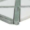 Verdant Green 12"x12" Geometrica Pattern Polished Marble Mosaic Floor And Wall Tile - MSI Collection