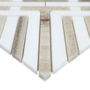 Wellington Pattern 12"x12" Polished Marble Mosaic Floor and Wall Tile - MSI Collection