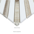 Wellington Pattern 12"x12" Polished Marble Mosaic Floor and Wall Tile - MSI Collection