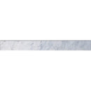 White Carrara 4"x36" Honed Marble Thresholds profile view