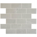 Sande grey 12x12 polished porcelain mesh mounted mosaic tile NSANGRE2X4P product shot multiple tiles close up view