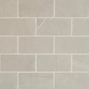Sande grey 12x12 polished porcelain mesh mounted mosaic tile NSANGRE2X4P product shot multiple tiles top view