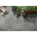 Sande grey 24x48 polished porcelain floor and wall tile NSANGRE2448P product shot outdoor view