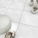 Sande ivory 24x24 matte porcelain floor and wall tile NSANIVO2424 product shot bathroom view