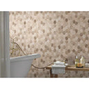 Sandhills hexagon 11.02X12.76 glass mesh mounted mosaic tile SMOT GLS SAND6MM product shot wall view