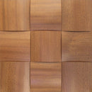 Sapele Big Straw Mesh-mounted Wood Mosaic Wall Tile 985001 top view