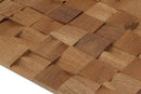 Sapele Natural Mesh-mounted wood Mosaic Wall Tile 985004 angle view