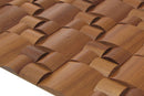 Sapele Straw Pattern Mesh-mounted Mosaic Wall Tile 985007 angle view