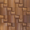 Sapele Straw Pattern Mesh-mounted Mosaic Wall Tile 985007 top view