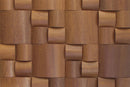 Sapele Straw Pattern Mesh-mounted Mosaic Wall Tile 985007 top wide view