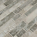 Savoy interlocking 11.73X12.83 glass mesh mounted mosaic tile SMOT-GLSIL-SAVOY8MM product shot multiple tiles angle view