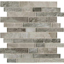 Savoy interlocking 11.73X12.83 glass mesh mounted mosaic tile SMOT-GLSIL-SAVOY8MM product shot multiple tiles close up view