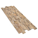 Scabos Ledger 3D Panel 6"x24" Natural Travertine Wall Tile - Full Truckload angle view