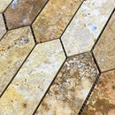 Scabos Travertine Strada Design on 12" x 12" Mesh Mosaic Tile