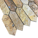 Scabos Travertine Strada Design on 12" x 12" Mesh Mosaic Tile