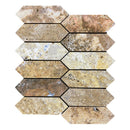 Scabos Travertine Strada Design on 12" x 12" Mesh Mosaic Tile