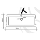 Turkish Limestone Vessel Sink Hand Chiseled Exterior Honed Gray Natural Stone Rectangular Bathroom Vanity