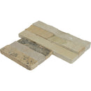 Sedona fossil splitface corner 6X6 natural sandstone wall tile LPNLDSEDFOS66COR product shot profile view