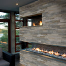 Sedona grey splitface ledger corner 6X6 natural quartzite wall tile LPNLQSEDGRY66COR product shot outdoor view