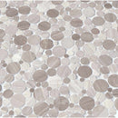 Serenity stone river rock 12X12 marble mesh mounted mosaic tile SMOT-SERENITY-PEB10MM product shot multiple tiles angle view