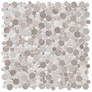 Serenity stone river rock 12X12 marble mesh mounted mosaic tile SMOT-SERENITY-PEB10MM product shot multiple tiles top view