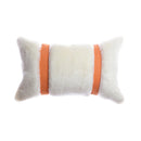 Shearling & Leather Lumbar Pillow
