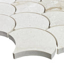 Shell Stone Limestone Laguna Design on 12" x 12" Mesh Mosaic Tile
