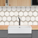 Shell Stone Limestone Naples Design on 12" x 12" Mesh Mosaic Tile