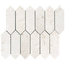 Shell Stone Limestone Strada Design on 12" x 12" Mesh Mosaic Tile