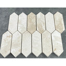 Shell Stone Limestone Strada Design on 12" x 12" Mesh Mosaic Tile