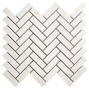 Shell Stone Limestone 1"x3" Herringbone on 12" x 12" Mesh Mosaic Tile