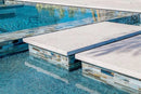 Shell Stone White Fossil Limestone Tumbled Pavers - Full Truckload 24"x36" installed on pool area