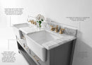 Hayley Bathroom Vanity with Sink and Carrara White Marble Top Cabinet Set Villohome