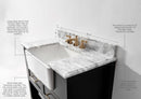 Hayley Bathroom Vanity with Sink and Carrara White Marble Top Cabinet Set Villohome