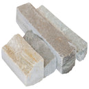 Sierra Blue Splitface Mini Ledger Corner 4.5"x9" Natural Quartzite Wall Tile LPNLQSIEBLU4.59COR MINI product shot top view