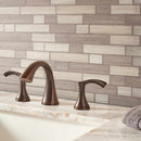 Silva oak hexagon 11.02 in x 12.75 in glass meshmounted mosaic tile SMOT-GLSIL-SILVA6MM prod shot basin view 2