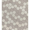 Silva oak hexagon 11.02X12.75 glass mesh mounted mosaic tile SMOT GLS SILVA6MM product shot multiple tiles angle view