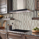 Silva oak interlocking 11.81 in x 11.81 in glass meshmounted mosaic tile SMOT-GLSPK-SILVA6MM prod shot kitchen view