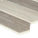 Silva oak picket 9.5X14 glass mesh mounted mosaic tile SMOT GLSPK SILVA6MM product shot profile view