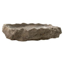 Hand Chiseled Travertine Vessel Sink 16x26 Gray For Bathroom