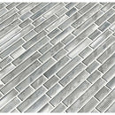 Silver canvas interlocking 11.81X11.81 glass mesh mounted mosaic tile SMOT-GLSIL-SILCAN8MM product shot multiple tiles angle view