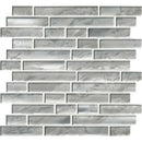 Silver canvas interlocking 11.81X11.81 glass mesh mounted mosaic tile SMOT-GLSIL-SILCAN8MM product shot multiple tiles close up view