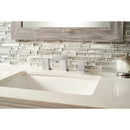 Silver canvas interlocking 11.81X11.81 glass mesh mounted mosaic tile SMOT-GLSIL-SILCAN8MM product shot wall view