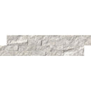 Silver canyon splitface ledger panel 6X24 natural marble wall tile LPNLMSILCAN624 product shot multiple tiles close up view