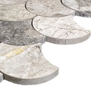 Silver Shadow Marble Laguna on 12" x 12" Mesh Mosaic Tile