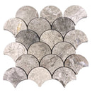 Silver Shadow Marble Laguna on 12" x 12" Mesh Mosaic Tile