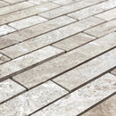 Silver Shadow Marble Liner on 12" x 12" Mesh Mosaic Tile