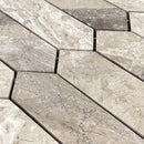 Silver Shadow Marble Strada Design on 12" x 12" Mesh Mosaic Tile